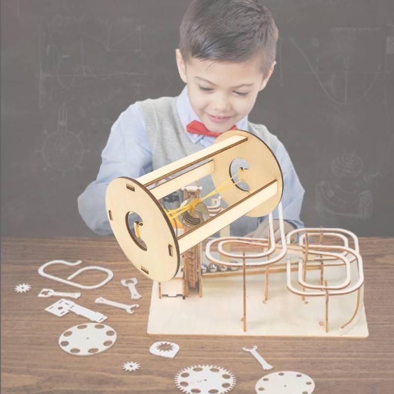 Wooden Hook Wheel Stem Educational Science Experiment Toy For Toddlers And Elementary Students