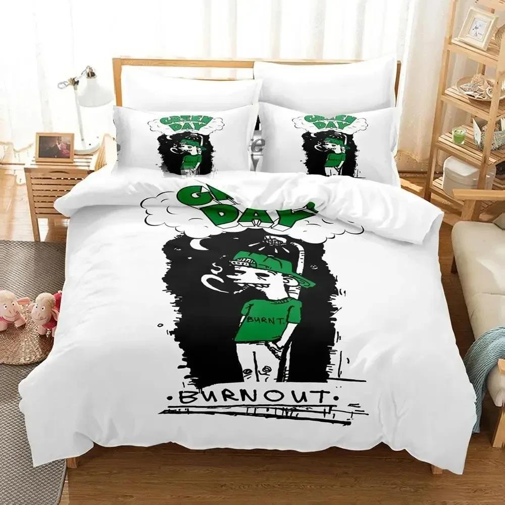 

Green Day Welcome To Paradise Bedding Set Duvet Cover Bed Set Quilt Cover Pillowcase Comforter King Queen Size Boys Adult 70x133cm 2pcs