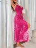 Plus Size Lace Trim Camisole Nightgown - Sexy European & American Style