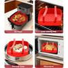 3PCS Airfryer Oven Baking Tray Silicone Non Stick Airfry Pan Liner Pizza Fried Chicken Basket Baking Pan with Brush & Food Tong