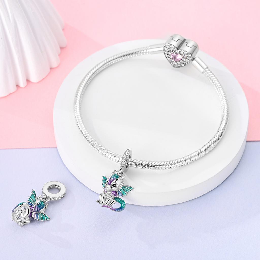 Djurserie Berlocker Koppar Pärlor Hund Katt Husdjur Hängen Passar Original Pan Armband Tillverkning För Kvinna Mode Smycken