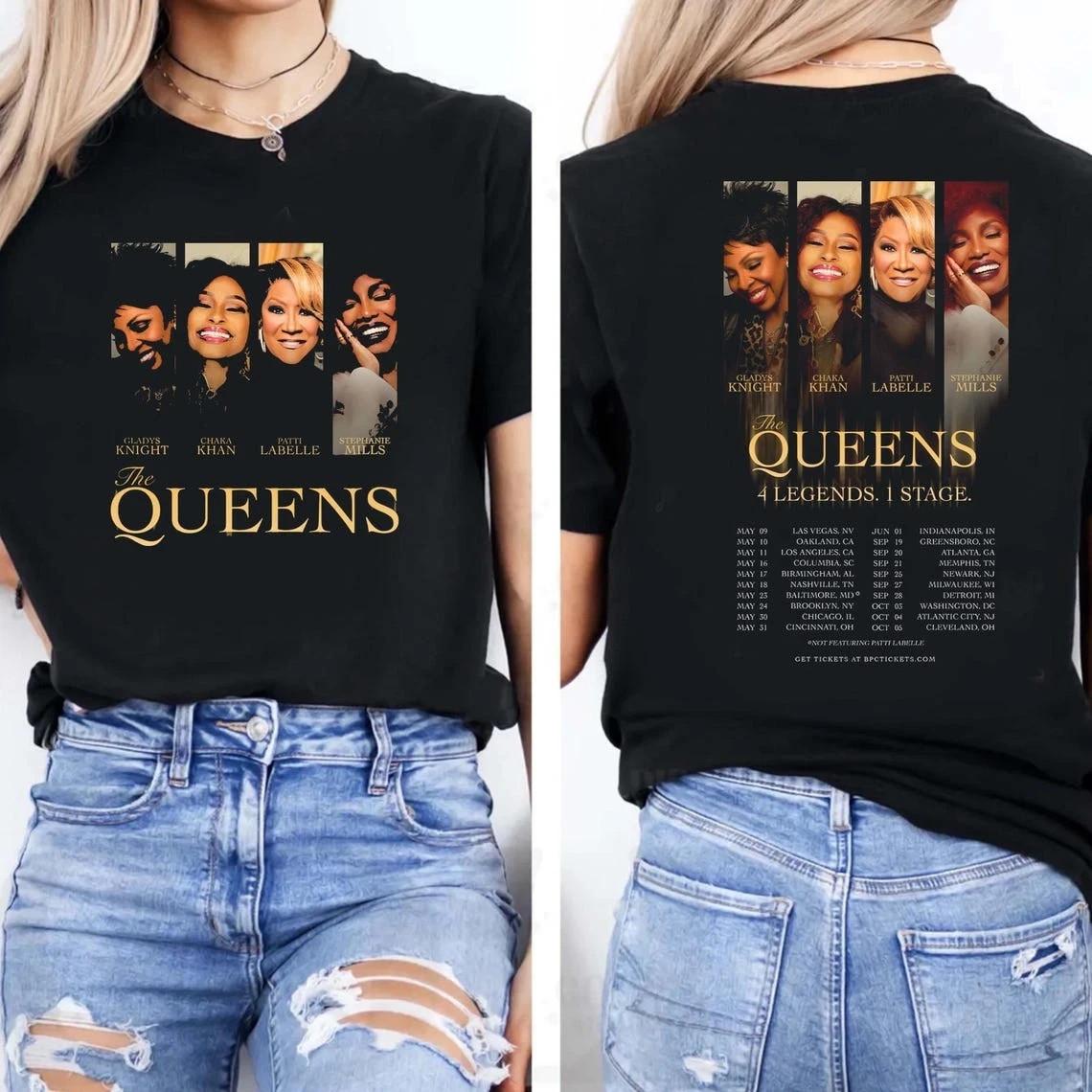 The Queens Tour TShirt Music Legends Shirt Multicolors All Size S-4XL Fan Gif L