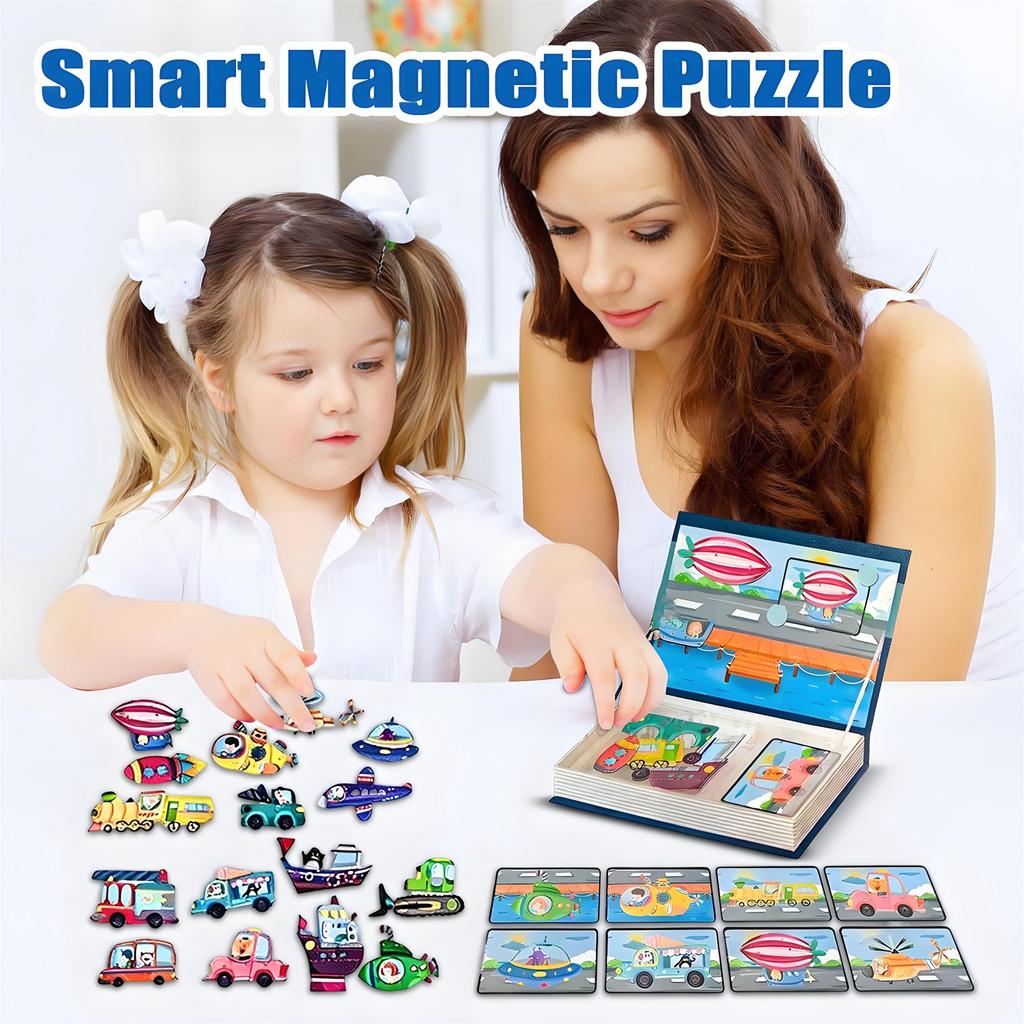 DIY Educational Magnetic Puzzle Book For Babies And Toddlers, Magnetic Stickers, Early Education Toy, Gift
