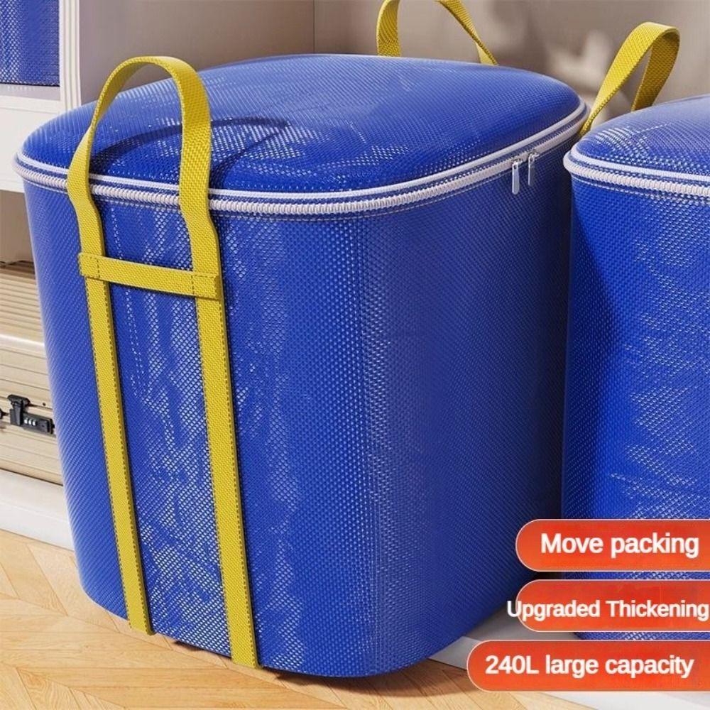 Ny 180L/240L/260L/350L Flyttpackpåse Förtjockad Stor Kapacitet Vävväska Stark Lastbärande Vattentät Täcke Förvaringspåse