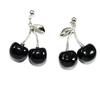 Punk Red Cherry Pendant Choker Y2K Necklace Earrings Bracelet For Women Girls Summer Dancing Party Jewelry Gift