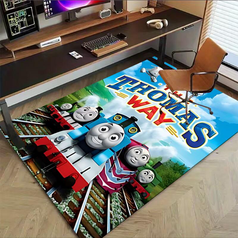1pc Thomas Friends Thomas Way Carpet for Playroom Bedroom Living Room Sofa Home Decor,kids Game Area Rug Non-slip Floor Mat Y73045