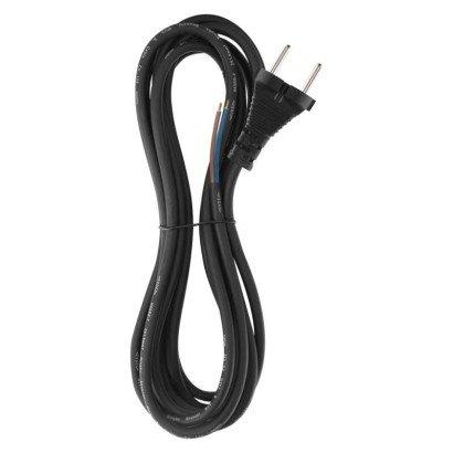 Rubber Connection Cable 2×1.0Mm, 5M Black 1 Pc
