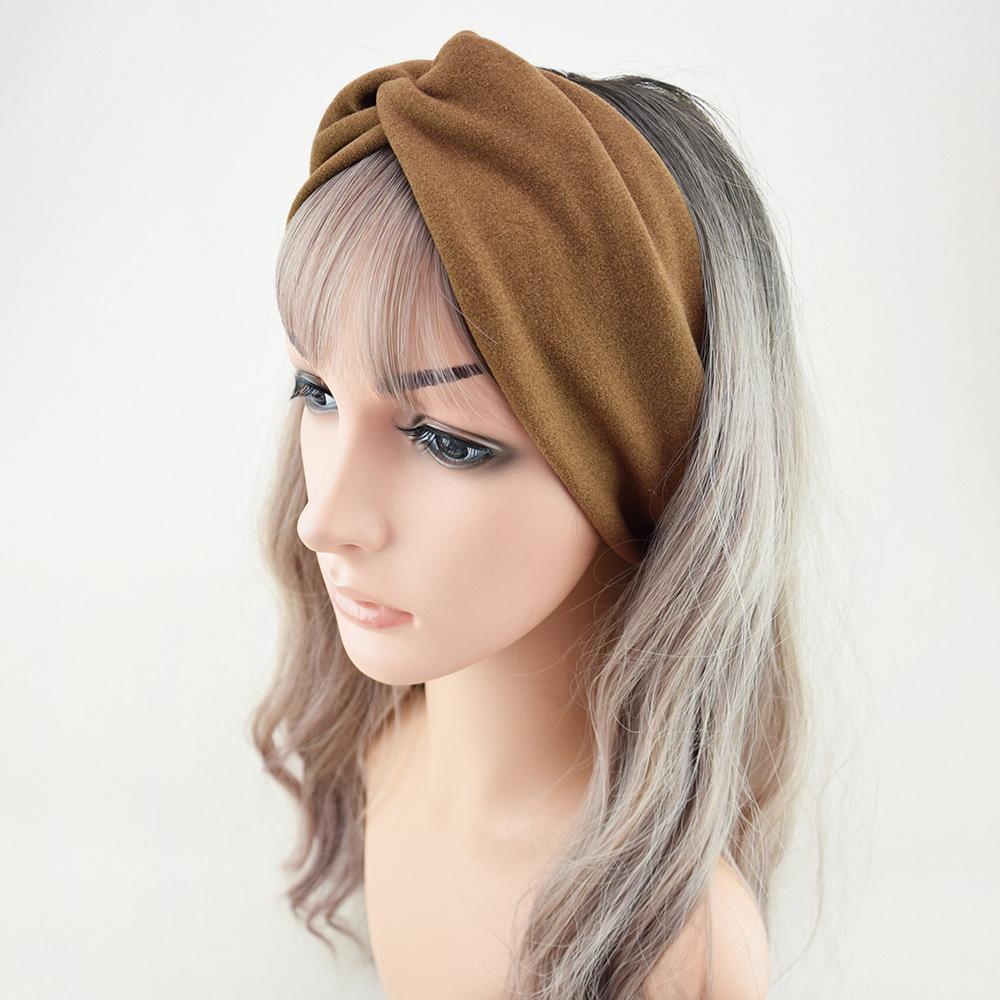 New Wide Cross Headbands For Woman Solid Hairband Elastic Sports Yoga Headwear Girls Hair Band Hair Accessories Korean Style