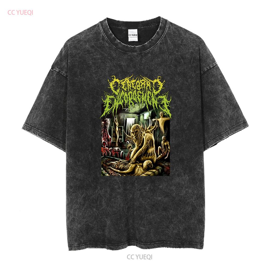 Cerebral Engorgement T shirt Sz M 2013 Brutal Death Metal Slam Crepitation Atoll vintage Washed Slightly Top For Everyday Wear