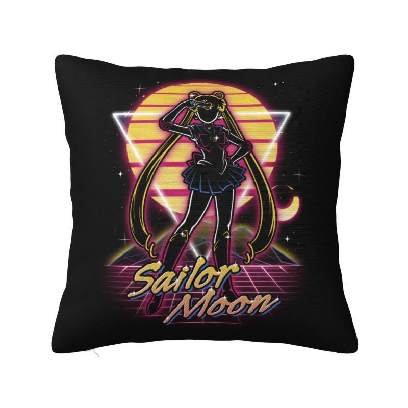 Custom Luxury Sailors Moon Cartoon Cushion Cover Soft Luna Cartoons Throw Pillow Case