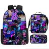 Battle of the Twin Cities Arcane Children's School Bag Pencil Case Backpack Elementary School Cartoon Backpack Three-piece Set