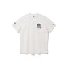 SS22 Seria MLB Logo New York Yankees Nadruk Okrągły Dekolt Letnia Amerykańska Krótki Rękaw T-Shirt Męskie Góry Owsiane 13086591