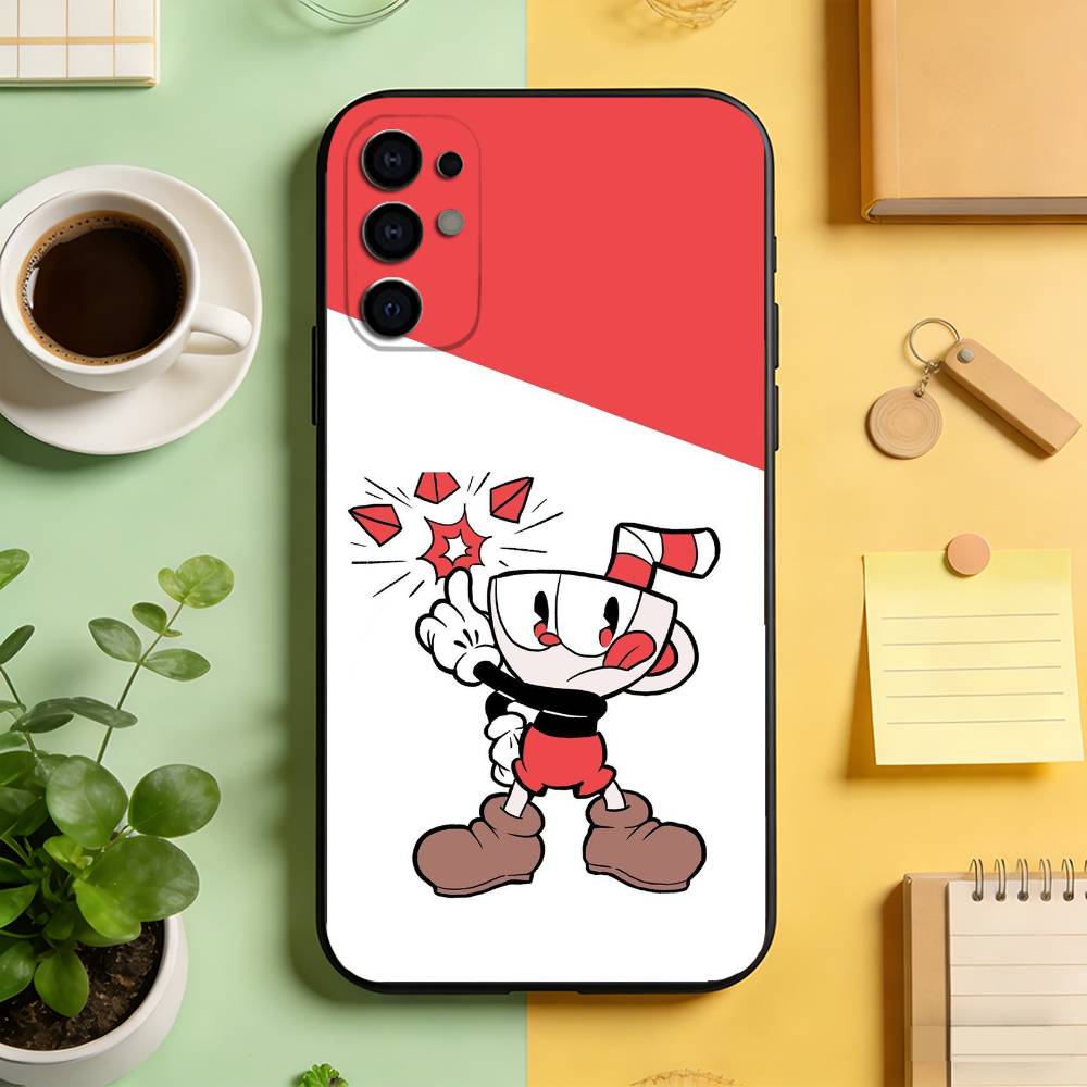 

Cuphead Phone Case Black Silicone Soft For Samsung S25,S24,S21,S22,S23,S30,Ultra,S20,Plus,Fe,Lite Samsung S26Plus