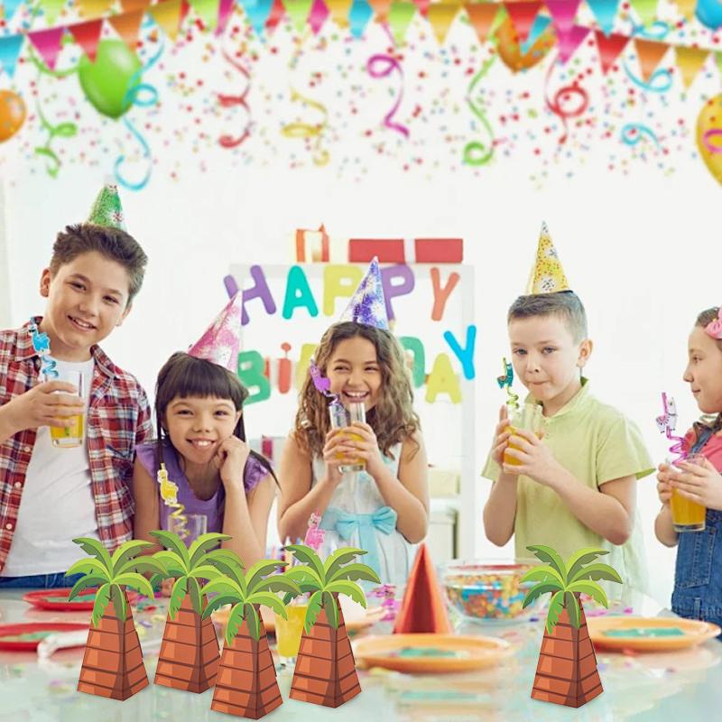 10Pcs Paper Carton Wedding Palm Tree Folding Locket Eco-Friendly Candy Wrapping Box Party Paper Box Marriage Coconut Tree Carton