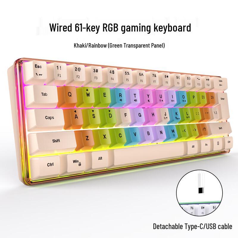 

OLOEY K401 61-Key Wired RGB Gaming Keyboard