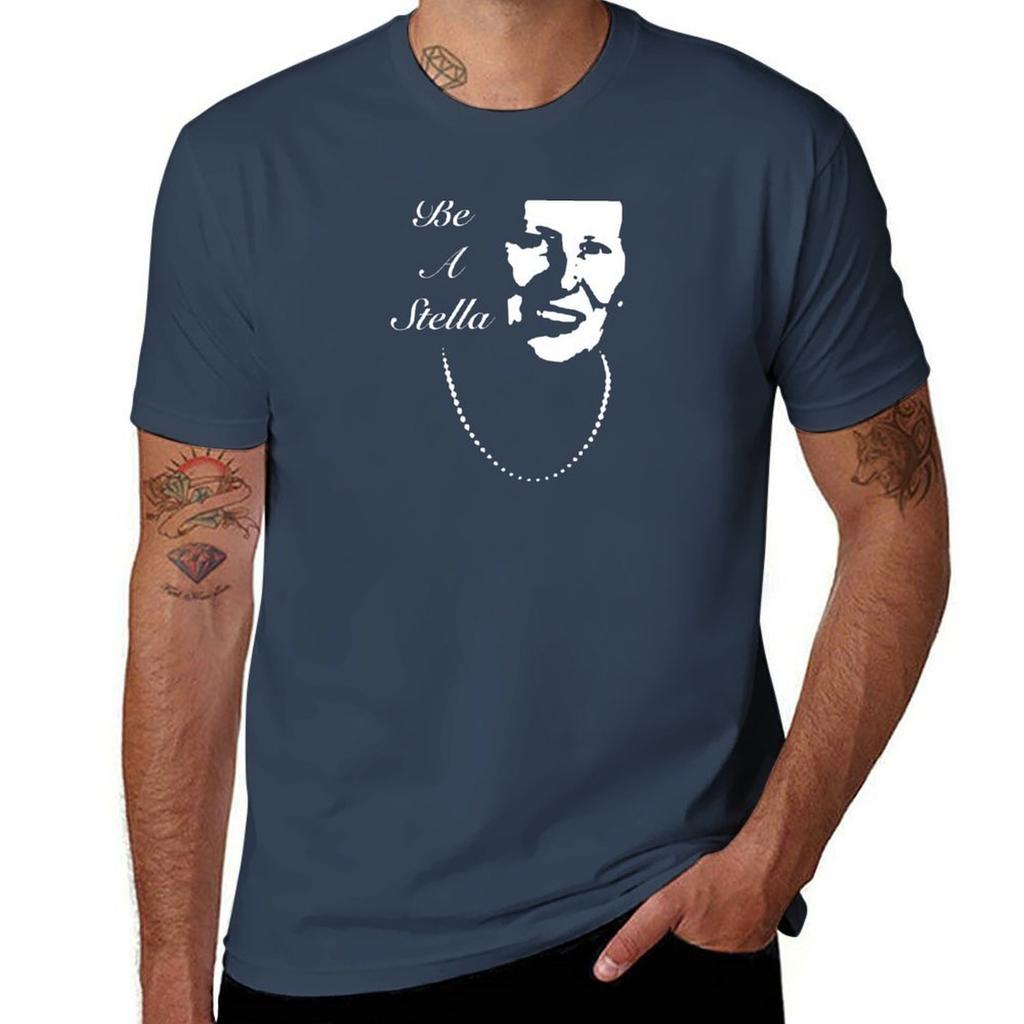 Be A Stella T-Shirt Basic Einfach Lässig Kurzarm T-Shirt