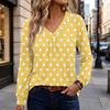 Damen Retro Bedruckte Baumwollähnliche Bluse für Lässige Tägliche Kleidung