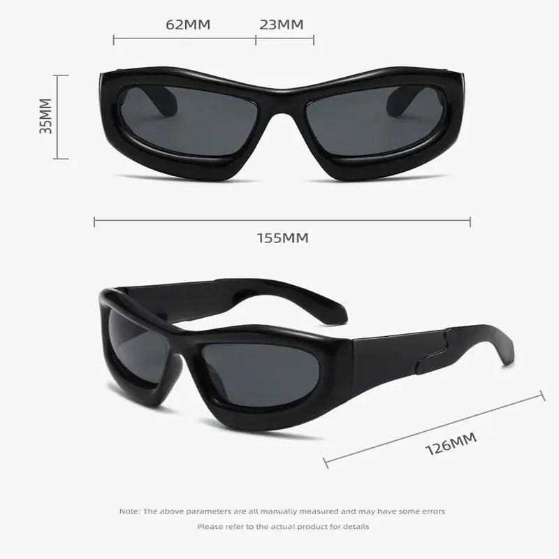 Cool Exaggerated Glasses Future Science And Technology Sense Skiing Big Frame Sunglasses Dazzling Men And Womean Eyewear