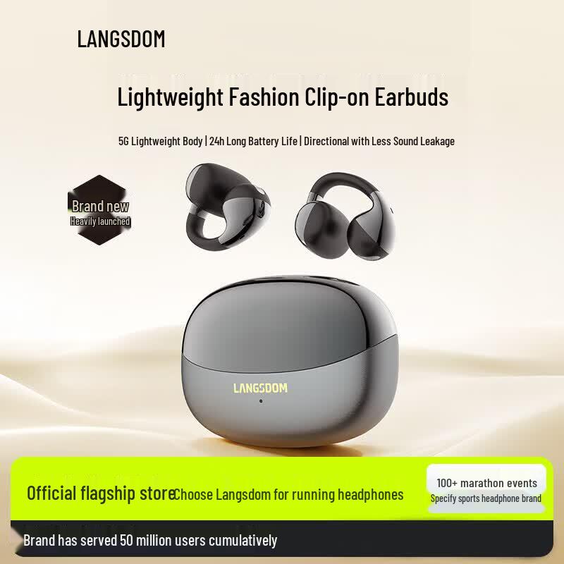 Lanston TS31 Wireless Open-Ear Clip-On Bluetooth Earbuds