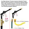 High Pressure Hose Nozzle Car Wash Hose Nozzle Foam Cannon Garden Hose Nozzle for Car Washing Outdoor Yard