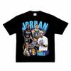 2025 New Fashion Summer New Poole Pu'er Poole American Neckline Heavy Cotton Street Basketball Training Short-sleeved T-shirt