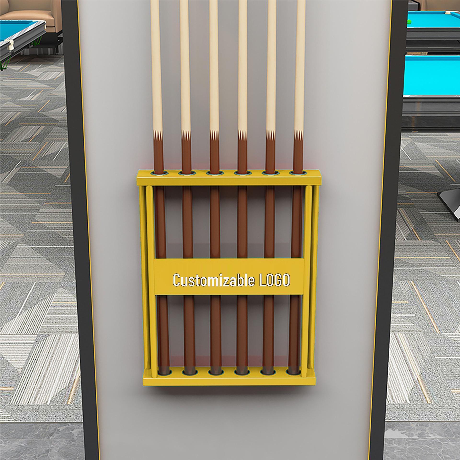 Wall-Mounted Billiard Cue and Table Tennis Cue Rack