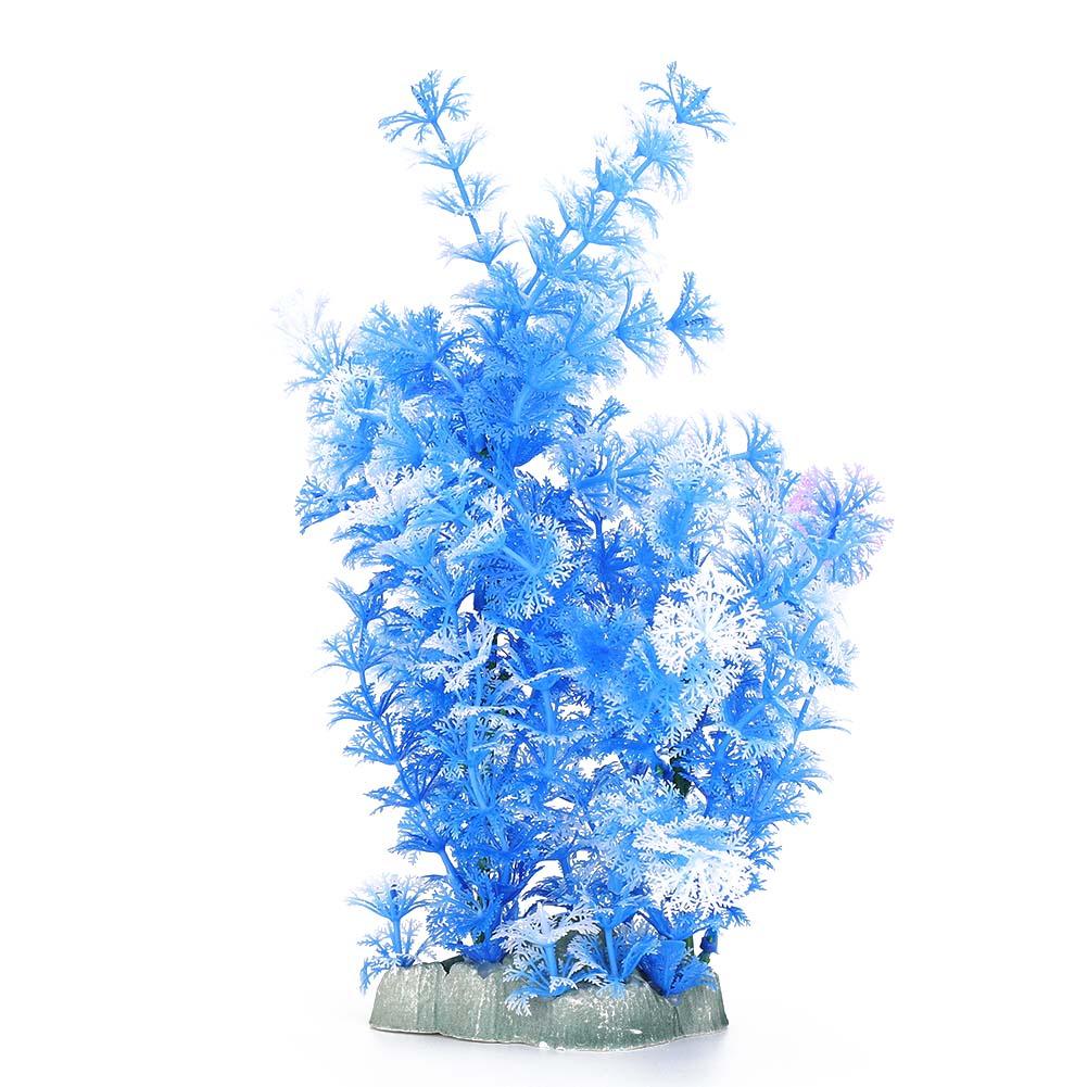 Aquarium Underwater Artificial Plastic Aquatic Plant Landscape Purple White Water Grass for Fish