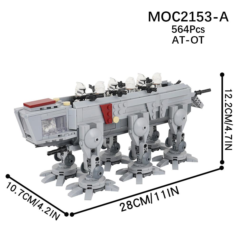 MOOXI Space Wars Walking Machine Model MOC Bricks DIY Diorama Adult Children Toys Building Block Set Montessori Gifts Decoration