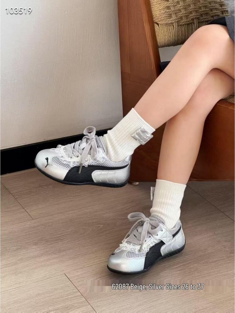 2026 Spring Girls' Fashion Racing and Casual Retro Sports Shoes