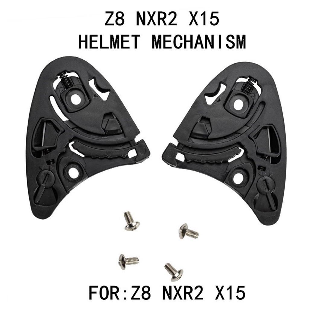 1 Paire Visière Casque Moto Bouclier Base d'Engrenage Support Lentille Pour Casques NXR2 X15 Base de Fixation Lentille