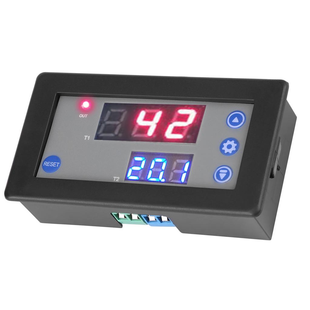 12V Timing Delay Relay Module Cycle Timer Digital LED Dual Display