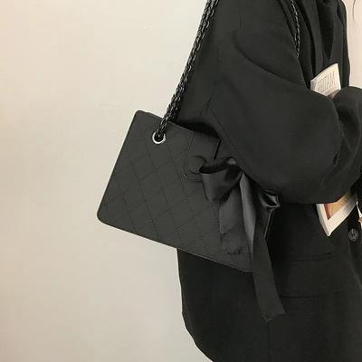 Premium Bag New Trendy Fashion Women's Bag Rhombus Chain Messenger Bag Versatile Shoulder Bag