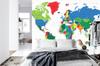 Photomural World Map Washable Fleece 368x254