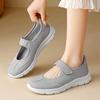 Ladies Casual Mom Shoes Breathable Mesh Flats Hook&Loop Lightweight Soft Sole Women Daily Walking Shoes Big Size 35-44