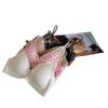 New product, seamless triangle cup, leopard print underwear, thin fixed without steel ring, jelly glue lift, double breasts, women's bra