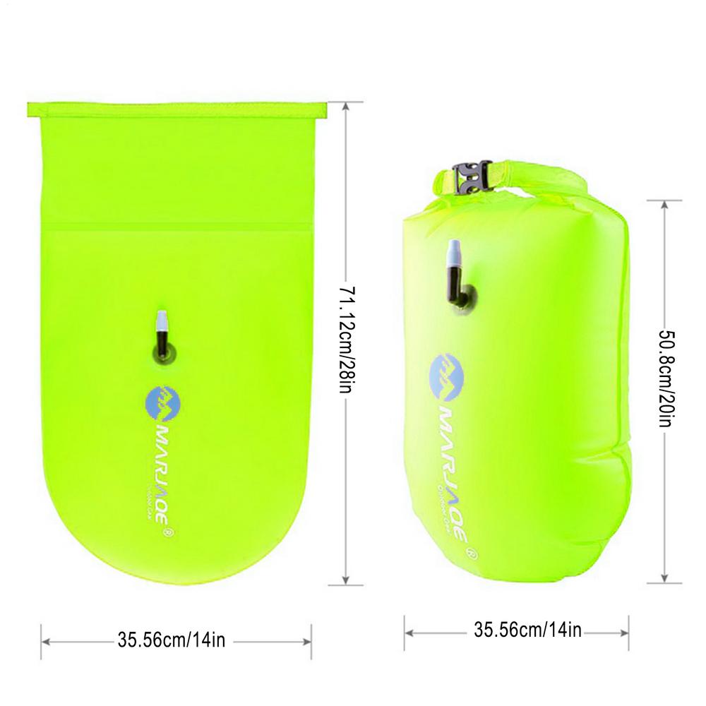 Swim Safety Float And Drybag Swim Buoy For Open Water Swimmers Triathletes Kayakers And Snorkelers Highly Visible Buoy Float