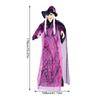 Animated Talking Witch Halloween Witch with LED Eyes and Spooky Sounds Scary Witch Props Outdoor Decorations for Garden Yard