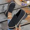 Women's Chunky Platform Loafers,Thick Sole,Round Toe,Casual Women Shoes