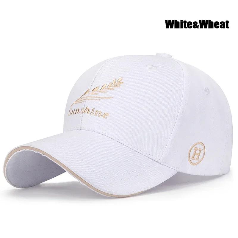 Feather Wheat Ear Embroidery Cotton Baseball Cap New Outdoor Casual Sport Sun Caps Trucker Hat Dad Hats