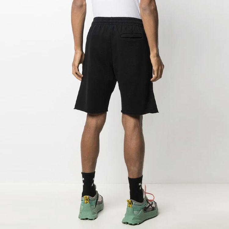 Off-White Logo Sweatshorts Black/White Men Bottoms OMCI006R21FLE0051001