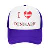 Summer Sun Hats I Love Denmark  Baseball Cap  Trendy Hip Hop Hats Summer Unisex Adult Outdoor Sports Snapback Cap