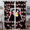 KumamonS Home Interior Curtains 2 Pieces Window Curtain for Room 2 Panel Halloween Decoration Partition Shades Living Kitchen