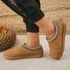 2024 New Women's Boots Warm Winter Solid Color Shallow Mouth Flat Bottom Comfortable Round Toe Slip-On Women's Boots Zapatos