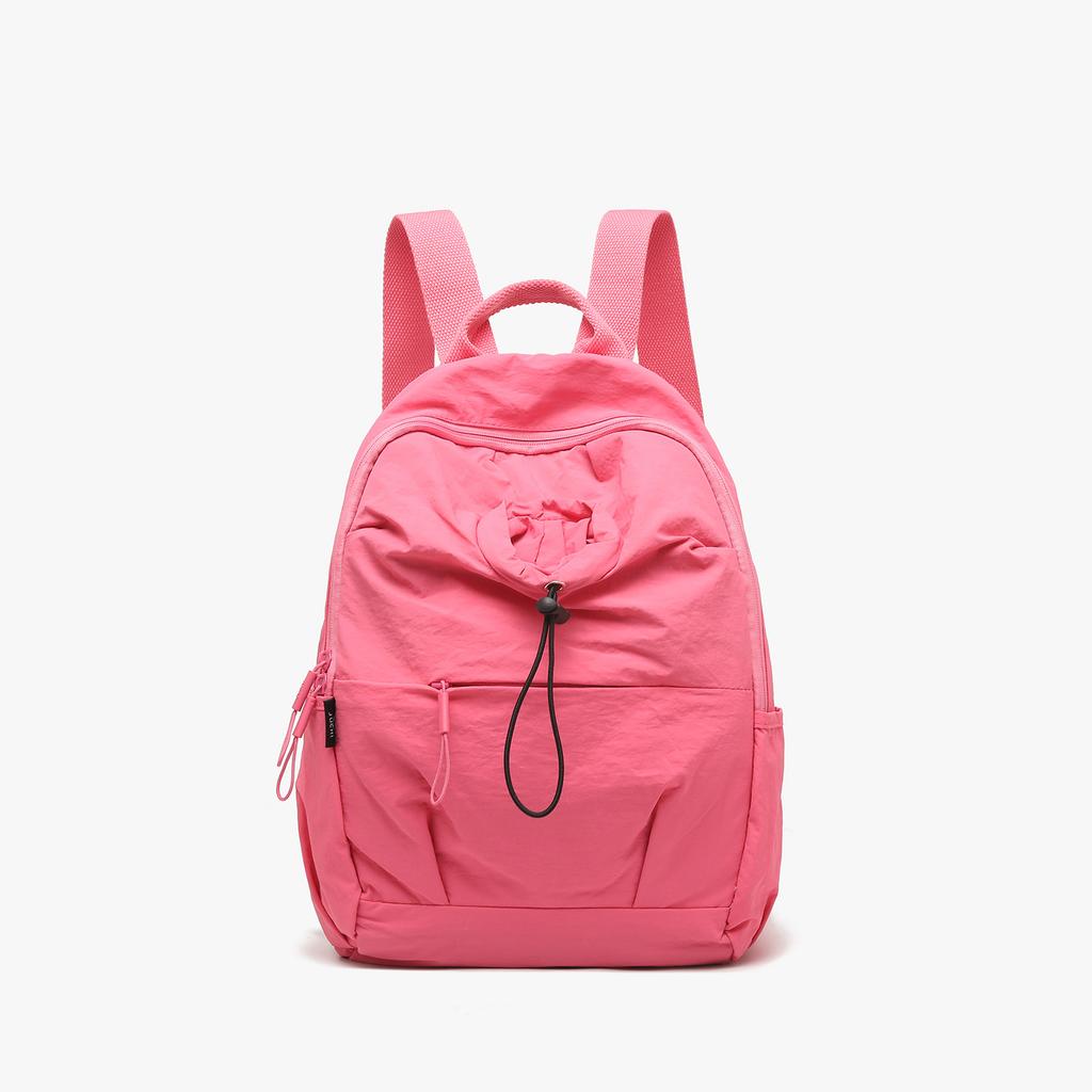Schoolbag new large-capacity backpack, high-end solid color backpack, commuter bag for work, women's short-distance travel small backpack.