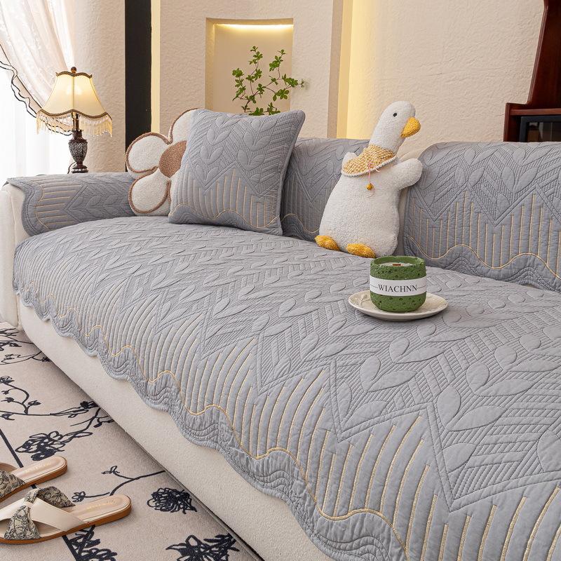 Cream Wind Sofa Cushion  New Four-Season Universal Non-Slip Seat Cushion Light Luxury High-End Leather Sofa Cover Towel