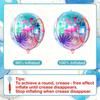 6-Pack 4D Round Flamingo Aluminum Foil Balloons Suitable for Birthday Party Bird-Themed Party Decorations