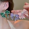 Ear Jewelry Crystal Bow Earrings Light Luxury Bowknot Dangle Earrings Sweet Stud Earrings  Gifts