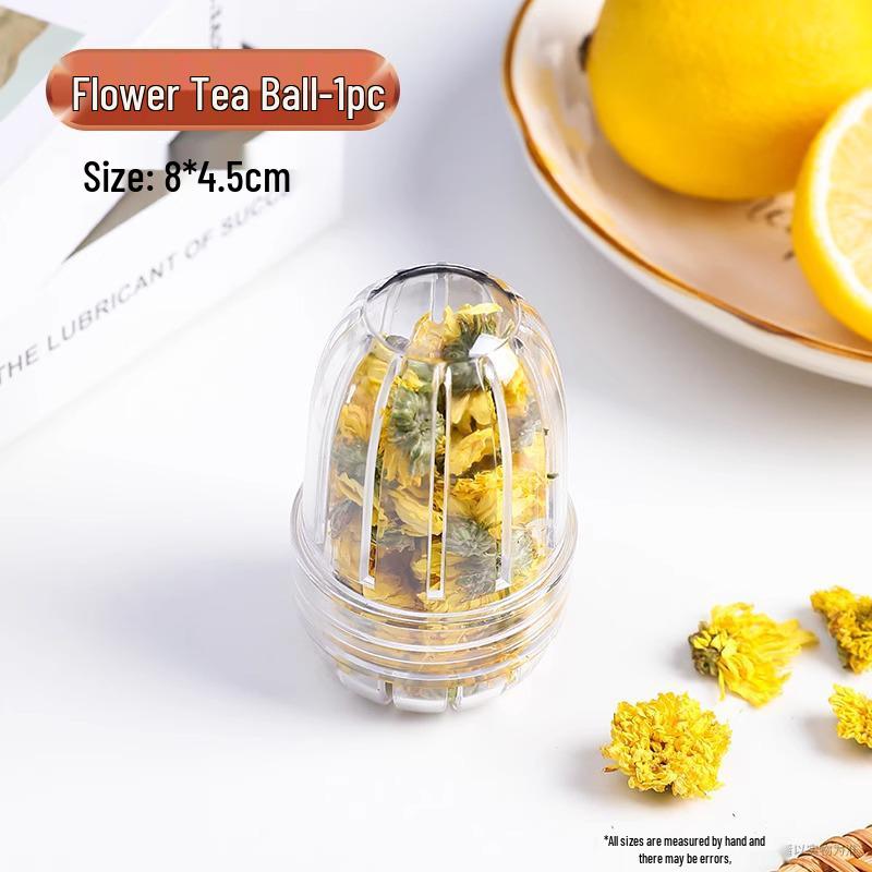 Flower Tea Infuser Ball and Strainer with Insulated Portable Cup