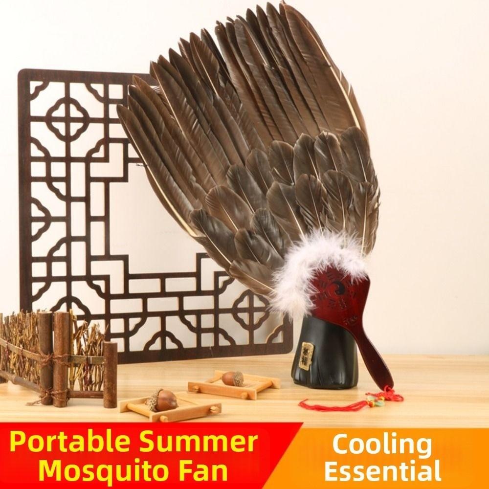 Multistyles Vintage Feather Fan Handmade Goose Feather Fan Drama Stage Performance Party Supplies