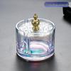 Large Glass Ashtray with Lid for Home, Office, Bar, or Restaurant